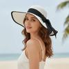 Wide Brim Straw Sun Hat Oversize Sun Protection Hat Foldable Weave Sun Cap  Summer