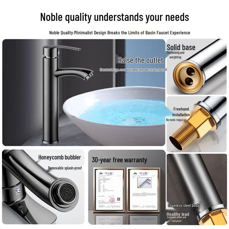 Rosecret Tall Dual-Control Basin Faucet