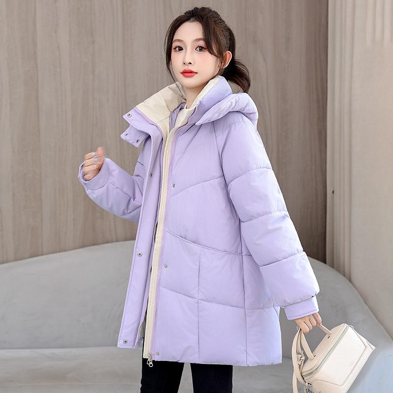 Down Cotton-padded Jacket for Women's New Winter Windproof and Warm Thickened Cotton-padded Jacket