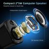 Computer Speakers for Desktop PC,Desktop Gaming Speakers,Small Computer Speakers USB Powered 3.5mm Aux Speaker for PC,Laptop,Tablet,Monitor,Phone,