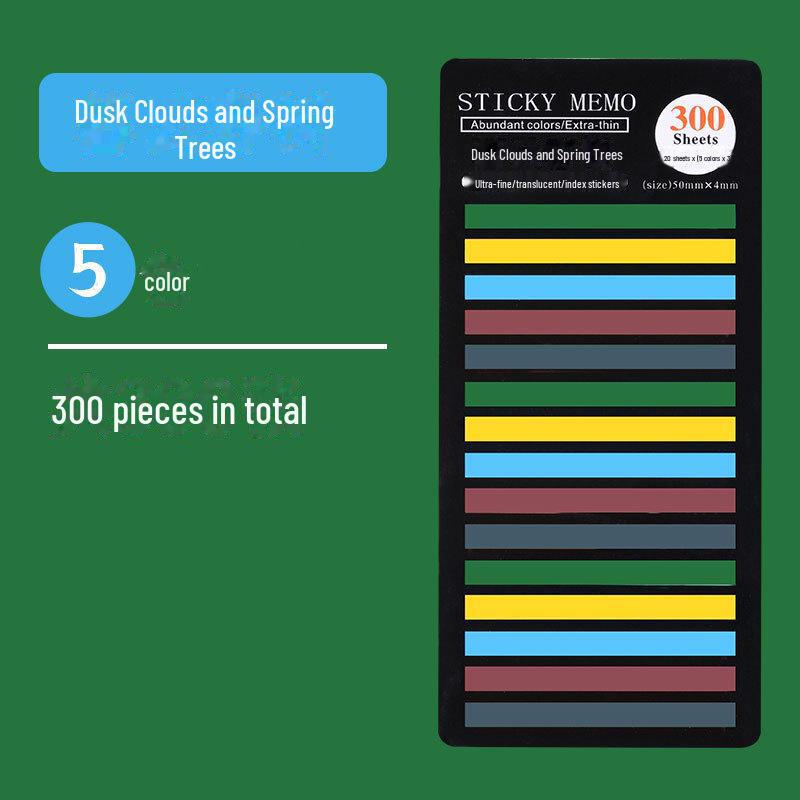 Morandi Color Sticky Notes: Small, Fresh, Writable, Loose-Leaf PET Material for Key Mark Classification