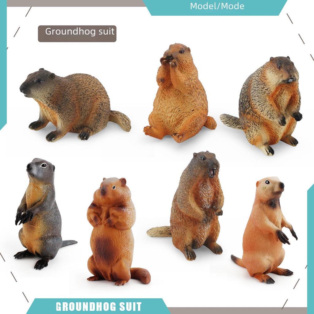 Wild Animal Models: Handmade Groundhog, Squirrel, and Chipmunk Forest Ornaments