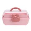 Hair Accessories Storage Box with Transparent Lid Layered Compartments Folding Craft Organizers for Girls Headbands