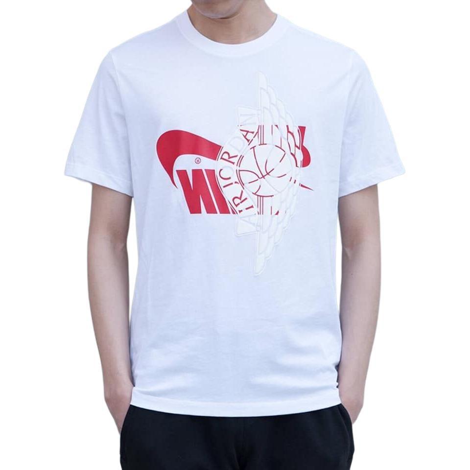 Jordan T Shirts Men's Crew Neck Moderate Straight Fit AO0602-100