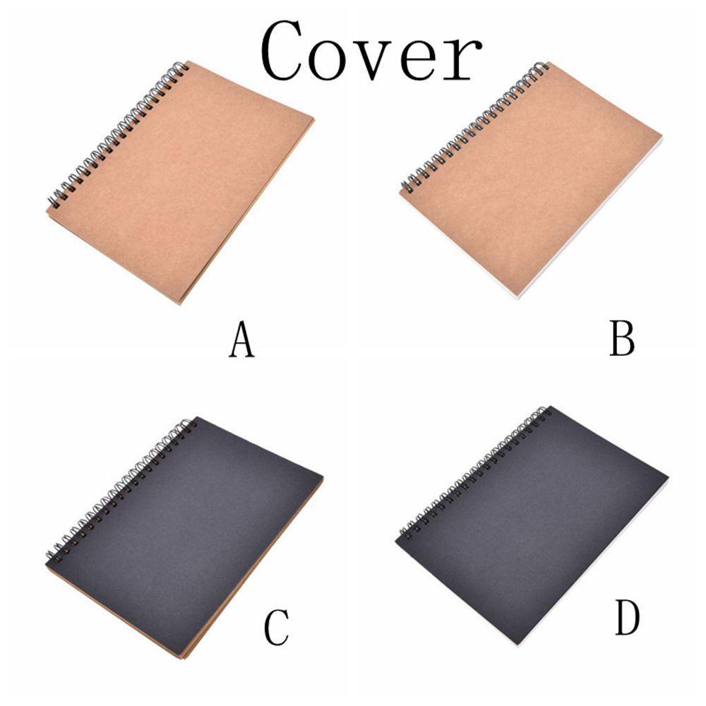 Drawing Spiral Bound School Stationery Coil Kraft Paper Notebook Crafts Sketchbook Art Paper