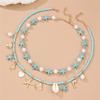 Bohemian Beach Style Heart Pendant Necklace With Geometric Design For Women Summer Fashion