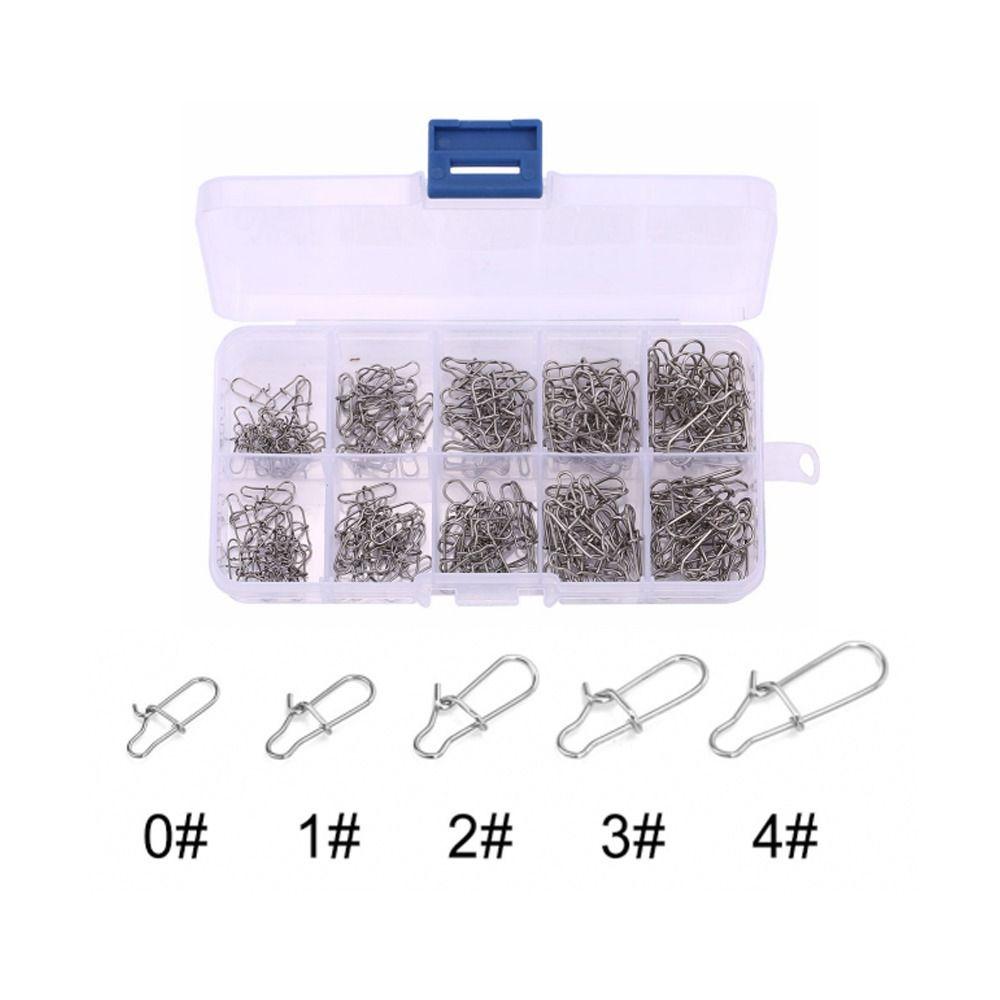200PCS Quick Change Fishing Snap Pin Connector Stainless Steel Fishing Link Rigs  Carp Fishing