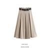 Kaslead New Arrival Women's Clothing Fashion Style Fashion Casual Minimalist with Belt Linen Midi Dress 2157051