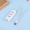 4 Port USB 2.0 Hub Splitter High Speed Data Transfer Adapter 1/2/3Pcs for Gaming Laptop Desktop PC Peripheral Connection