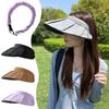 Empty Top Hair Hoop Hat Foldable Beach Sunshade Hat Portable Sun Hat