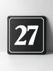 Metal House Number Sign, Black White Contrast, Outdoor Wall Decor for Home Street