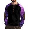 Imprimé Halloween - Pull à capuche pour homme ample, décontracté, polyvalent à col rond multicolore