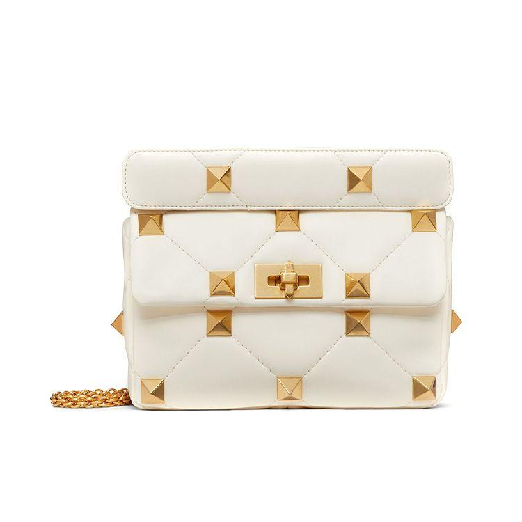 

Valentino Roman Stud Середня Сумка на Плече Біла Жіночі Сумки на Плече XW2B0I82BSF-098 Basic Set (Bag+Dust Bag)
