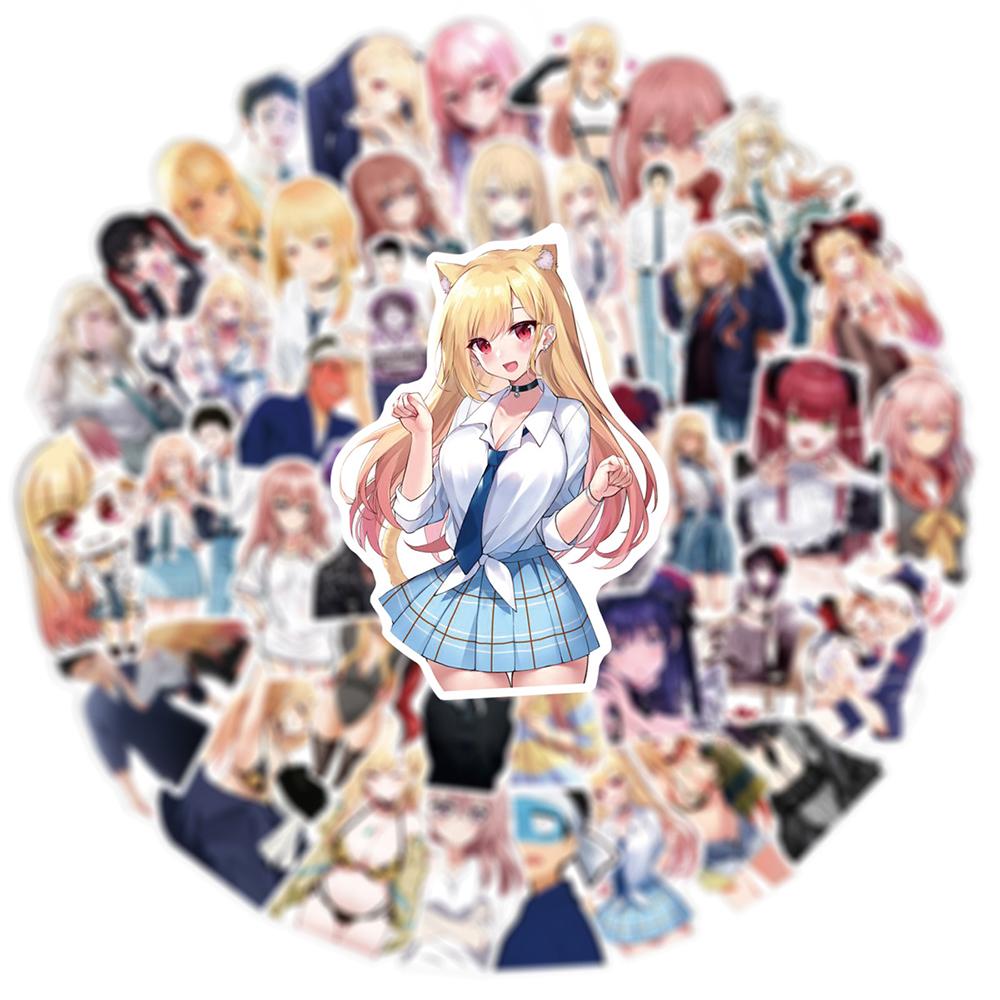 10/30/50pcs Kitagawa Marin Anime My Dress Up Darling Stickers Decals DIY Water Bottle Phone Luggage Cute Cartoon Sticker Packing
