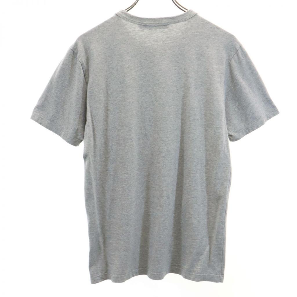 Maison Kitsune Druck Kurzarm T-Shirt XS grau Herren Gebraucht