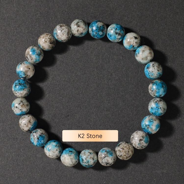 Regali Festivi Bracciale con Perle di Apatite Blu Pietra Naturale Gioielli alla Moda Rilassanti Per Uomo e Donna Accessorio Semplice Versatile per l'Uso Quotidiano