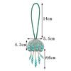 Rhinestone Jellyfish Beads Patches Bag Charm Crystal Tassel Lanyard Sewing Jellyfish Beading Applique Patch Keychain Bag Accesor