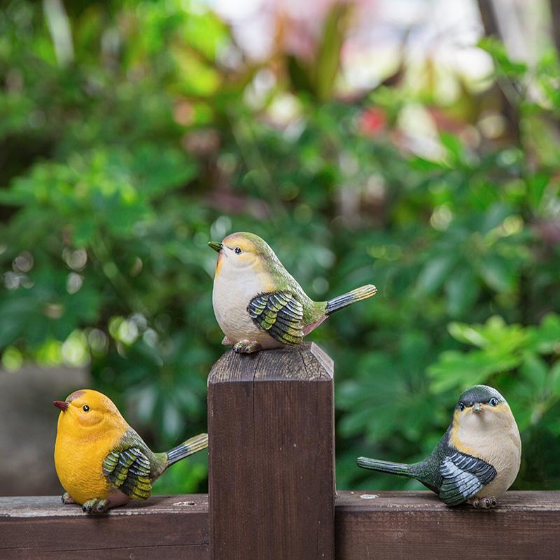Kreative Harz-Kleintier-Gartendekorationen: Dekorative Vogel-Handarbeiten für den Hof