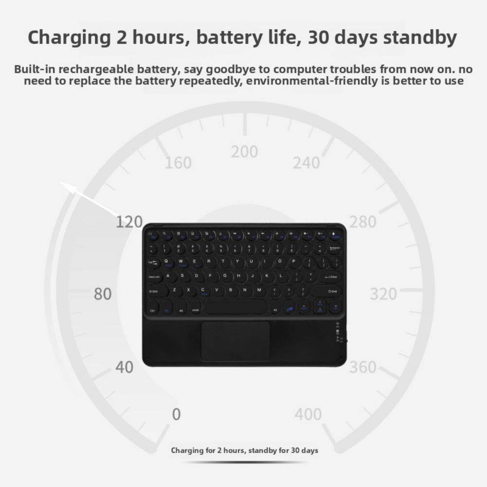 Bluetooth Keyboard Mouse Set Round Keycaps Touch Control for Phone Tablet Laptop iPad Wireless Combo