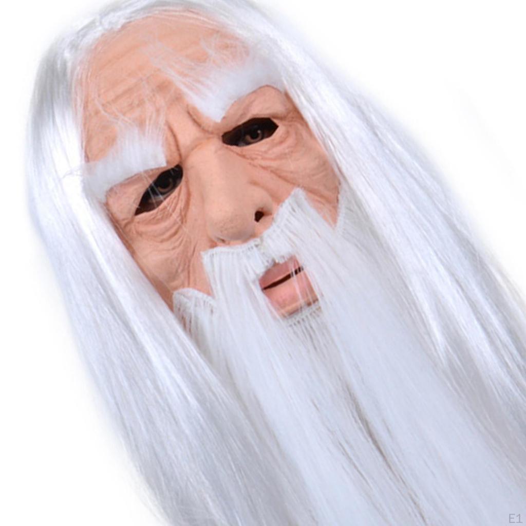 Funny Realistic Old Man Latex Mask Head Headgear Human Wrinkle Face Disguise Novelty