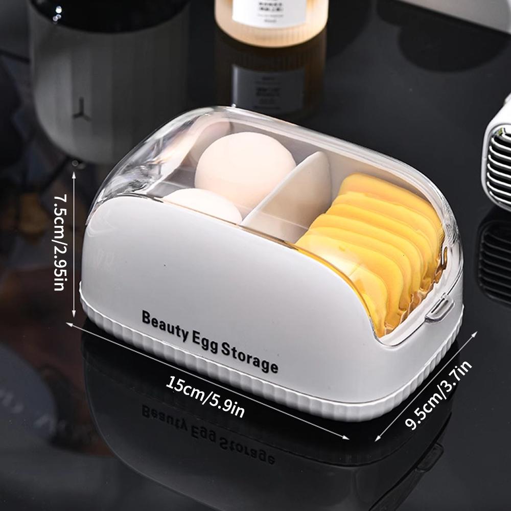 Powder Puff Storage Box Desktop Dustproof Flip Cover Box Air Cushion Beauty Egg Cosmetics Storage Box