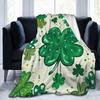 Trifolium pattern blanket - suitable for St. Patrick's Day, living room, bed, camping. Suitable for all seasons