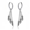 Long Hanging Crosses Leaves Pendants Hoops Woman Earrings Man Vintage Stainless Steel Hip Hop Ear Piercing Jewelry Accessories