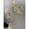 1 Golden Apricot Leaf Artificial Plant for Weddings, Parties and Home Decor - Realistic Simulation of Ginkgo Biloba for Indoor Table Center