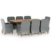 Day and Night - Day and Night Garden Dining Set 9 Pieces and Light Gray Synthetic Rattan Cushions