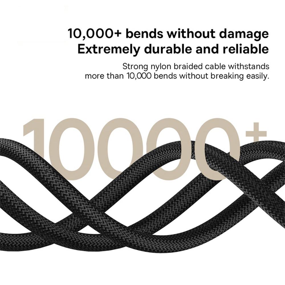 BASEUS Dura Series PD 100W Fast Charging Cable Type-C to Type-C Data Cord,Length: 1m