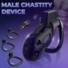 Male Penis Chastity Cage Set Small Long Bird Chastity Cage Belt with 3 Size Cock Ring Penis Lock Bondage Slave Man Sex To