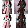 Stylish Medieval Templar Knight Crusader Surcoat Outfit Cosplay Costume