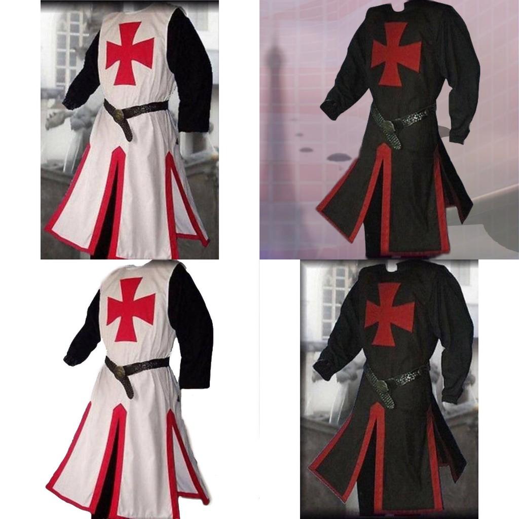 Stylish Medieval Templar Knight Crusader Surcoat Outfit Cosplay Costume