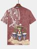 Puerto Rico Frog Drummer 3D Print Men's Casual Round Neck T-Shirt – Summer Outdoor Wear, Breathable & Comfortable for Running, Gym, or Gift Ideas,