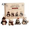 Parent Child Interactive Activity 3D Beaded DIY Kit, Lifelike Christmas Animal Beading Craft Set, Set for Kids Handmade Easy Embroidery Kit And Adults