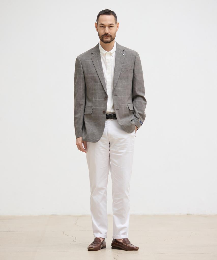 Stco [Summer] Extra Fine Wool 30 Summer Formal Jacket_Beige Check (Classic Fit)_Ssjub55Ccd