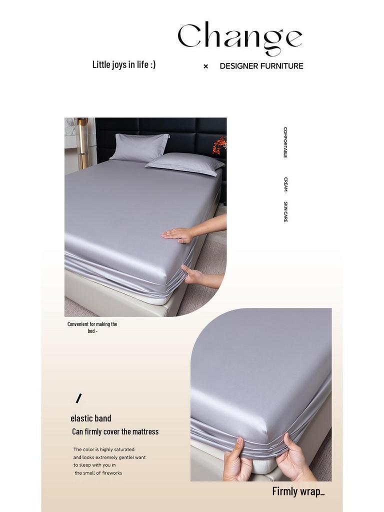 Xinjiang Long-Staple Cotton Sateen Fitted Sheet - Pure Cotton Mattress Protector