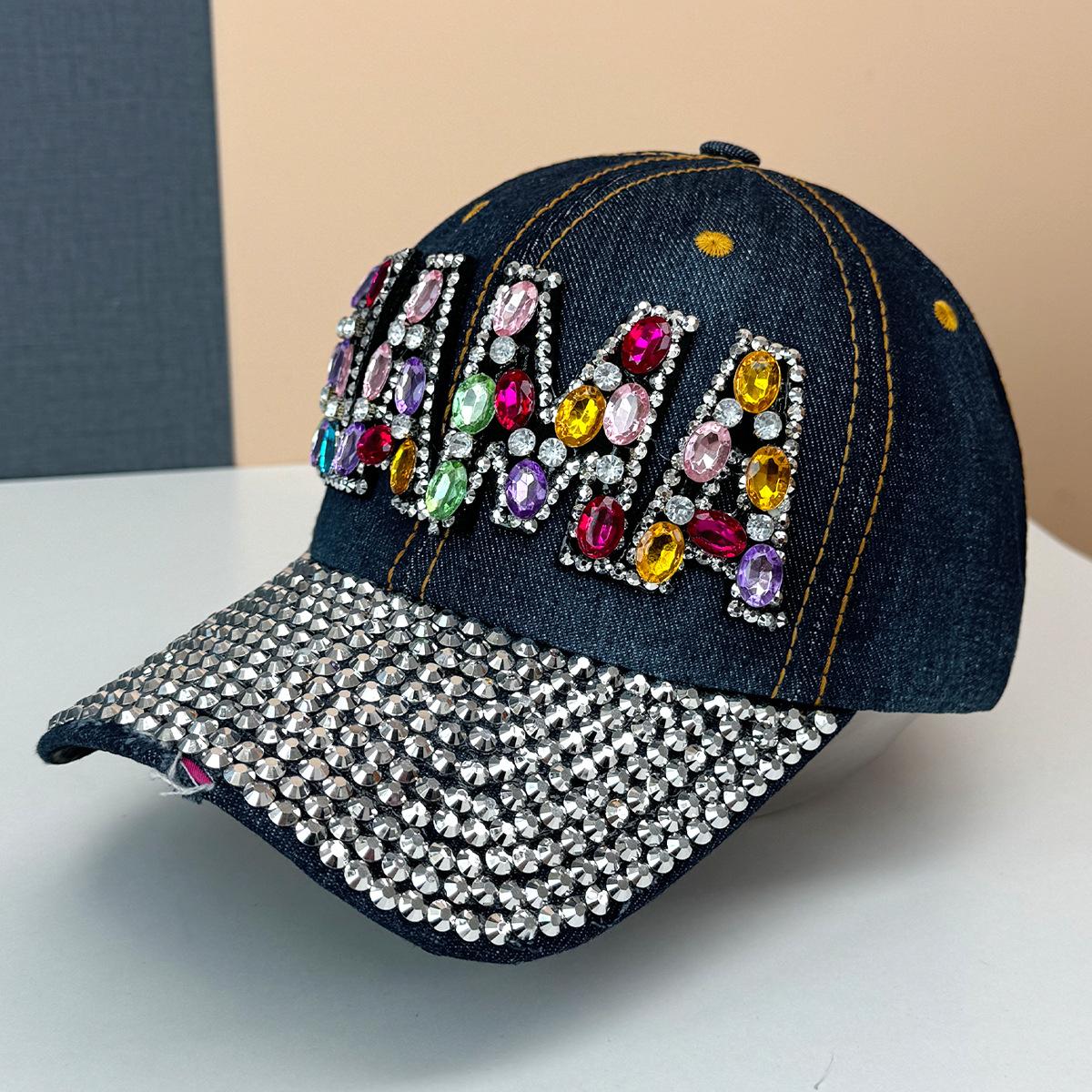

Cowboy Hat with Diamonds Spring and Autumn Diamond-studded Cap Baseball Cap Women s Outdoor Casual Versatile Sun Hat Tide Adjustable