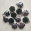 Wholesale 12pcs/lot Fashion Natural Stone Alloy Tree of Life Mix Pendants for Necklaces Jewelry Accessories Making Fast Shipping
