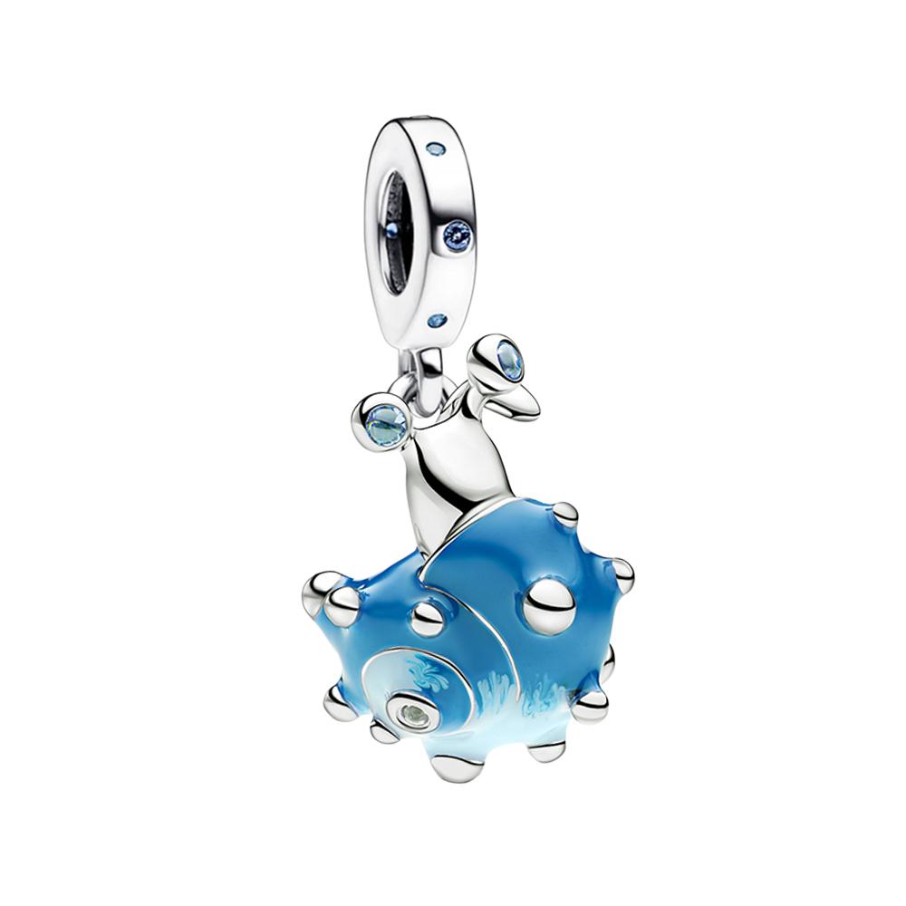 New Original 925 Silver Charms Butterfly Flower Heart Fish Beads Pendant Bracelets Necklaces Womens DIY Jewelry Gift