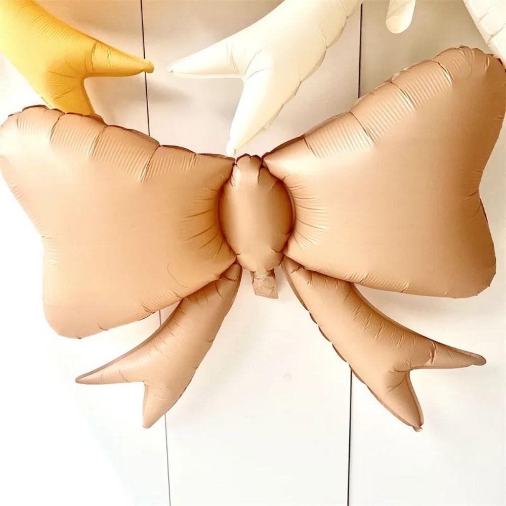 Fashion Giant Bow Balloon Macaroon Color Large Butterfly Balloon Foil Matte Balloon  Kids Birthday