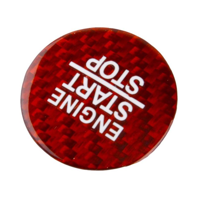 Engine Start Stop Push Button Cover Trim Sticker Red Carbon Fiber Fit for Dodge Charger Durango Chrysler 300s 2016-