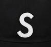 Krótki Czapka Pasiasty S Logo Unisex czarny