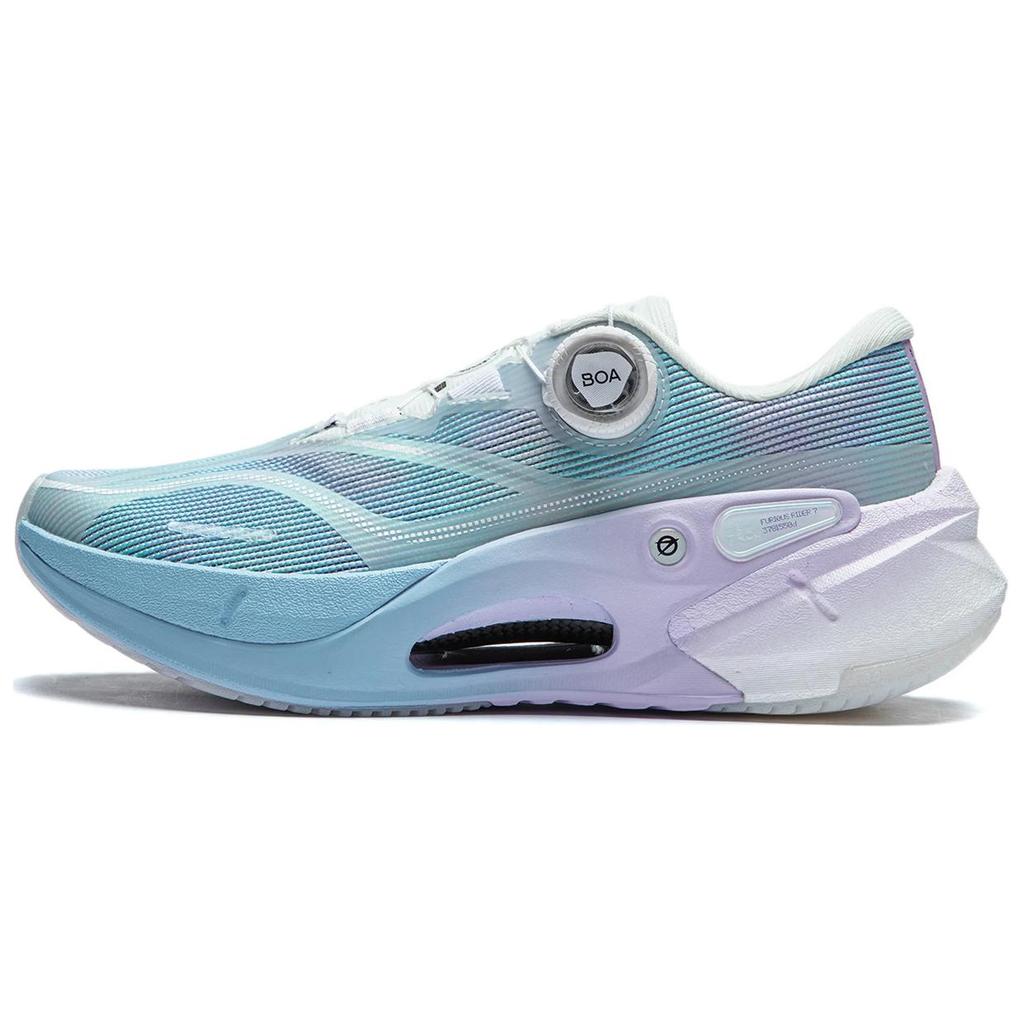 New LiNing Furious Rider 7.0 PRO V2 Anti Slip Wear Resistant Low Top Casual Running Shoes Women's Blue Purple ARZU002-3