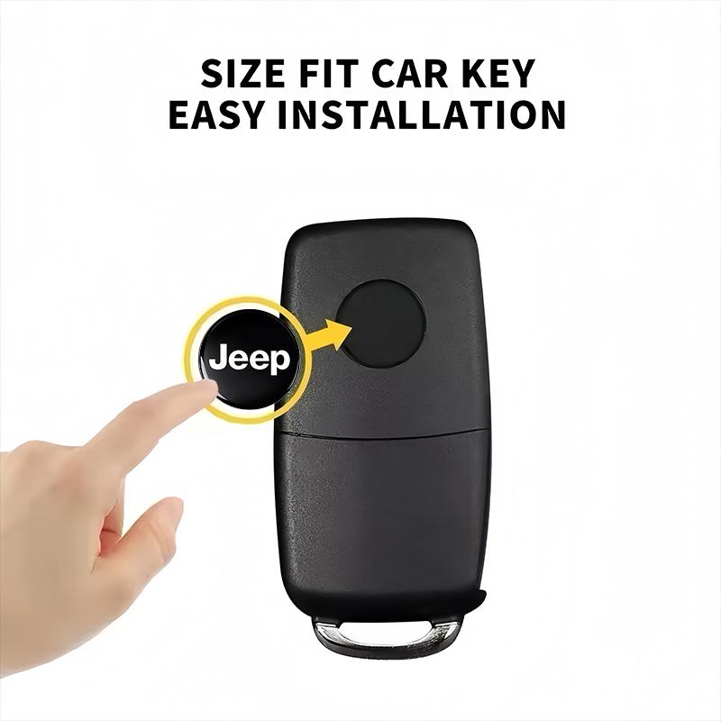 5Pcs 14mm Car Emblem Key Sticker Remote Control Key Logo Decal For Jeep Wrangler Grand Cherokee Avenger Compass Wagoneer Patriot AKR1