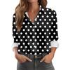 Women's Shirt Blouse Print Button Long Sleeve Casual Basic Shirt Collar Regular Top