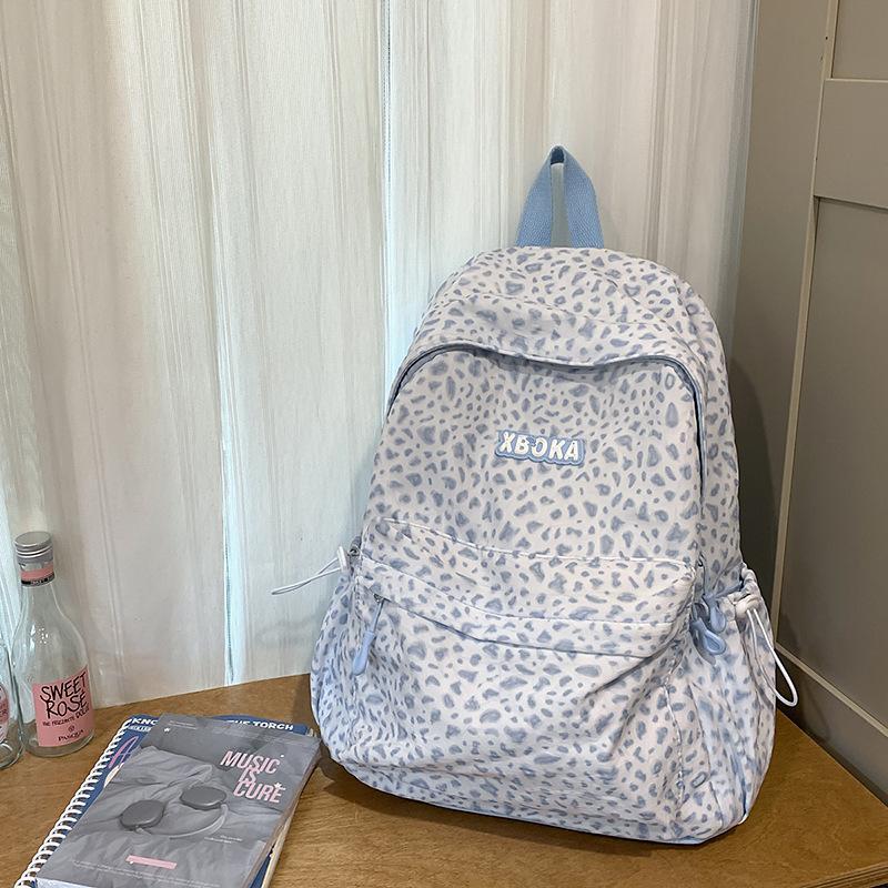 Schultasche neu hochwertig japanisch ins frisch und süß Leopardenmuster Mini-Rucksack Oberschüler Rucksack mit großer Kapazität