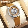 OUBAOER Women's Casual Mechanical Watch with Roman Numeral Dial, Waterproof Design