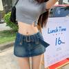 Damen Vintage Low Waist Bodycon Denim Minirock