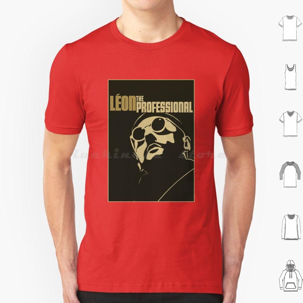 Léon The ProfessionalYellow Black Artwork T Shirt Cotton Men Women DIY Print Leon Leon The Professional Movie Mathilda Natalie S